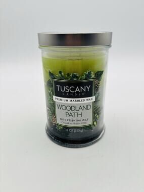 New. Tuscany Candle 18oz Scented Candle [ Woodland Path ]
